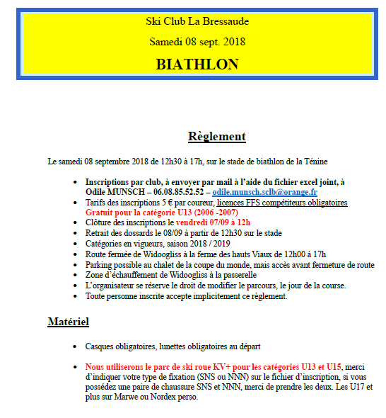programme course biathlon 8 septembre